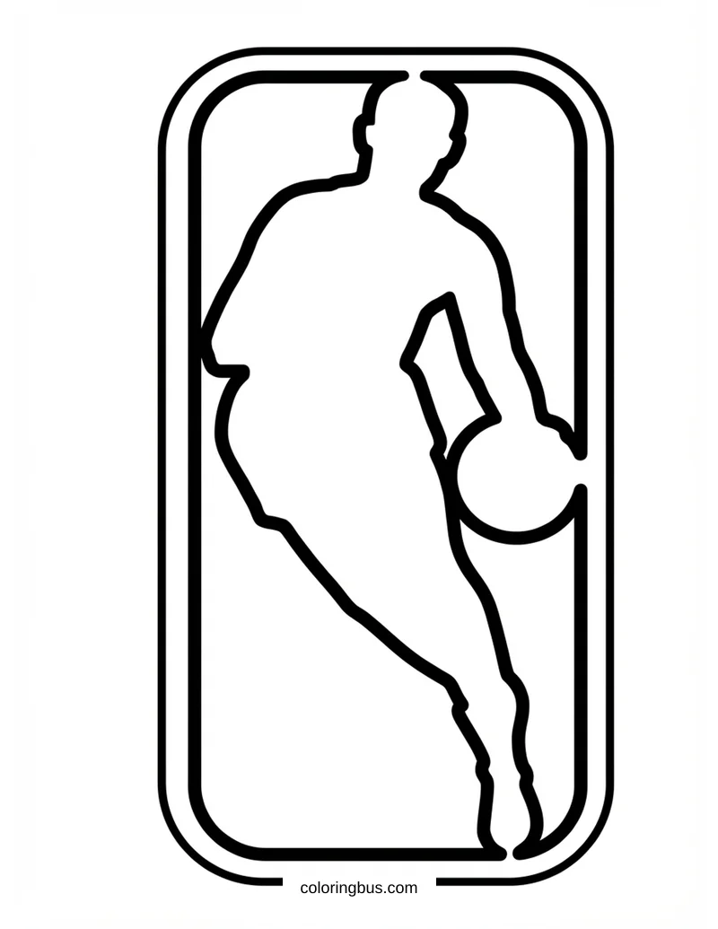 NBA Logo — free printable coloring page
