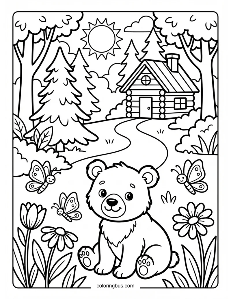 Nature — free printable coloring page