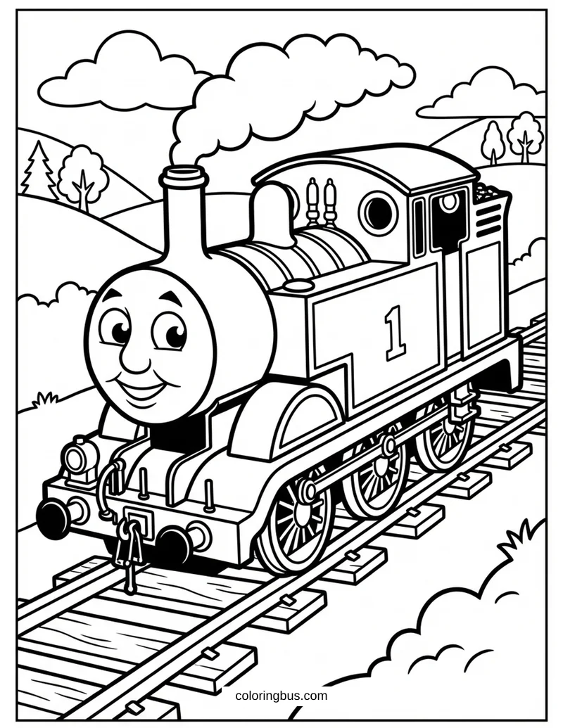 Thomas The Train — free printable coloring page